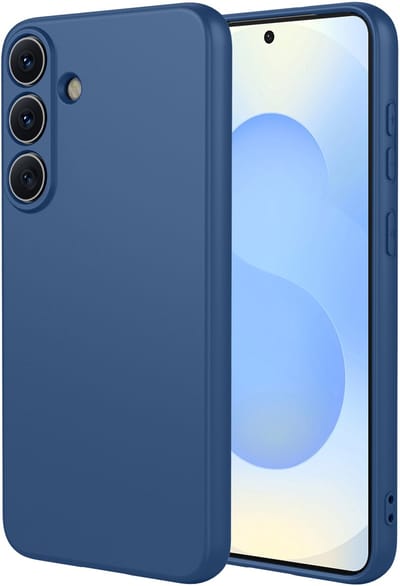 MobyDefend Hoesje - Geschikt voor Samsung Galaxy S26 Plus (S26+) - Matte Siliconen Backcover - Blauw