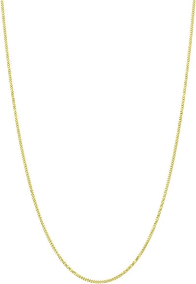 Lucardi Dames Ketting diamond cut - 9 karaat - Ketting - Cadeau - 51 cm - Geelgoud