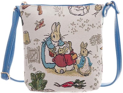 Elegant smal tasje - Gobelinstof - Peter Rabbit - Pieter Konijn
