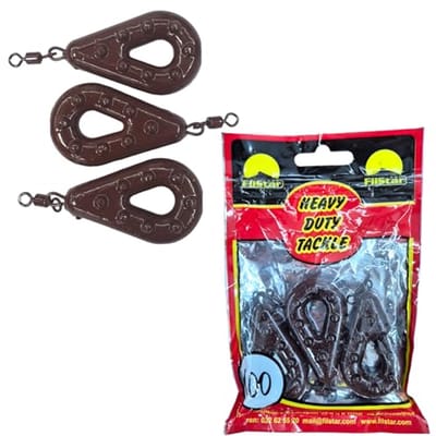 Grondlood Hengelset 3 x 100 g - Hengelgripper Lood met Wervel - Basisvissen Loodgewicht
