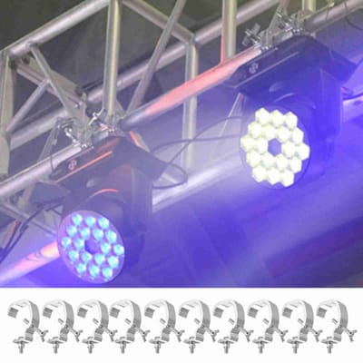 10 stuks podiumverlichting klem 20 kg draagvermogen aluminium podiumverlichting klemhaak voor podiumfeest zilver