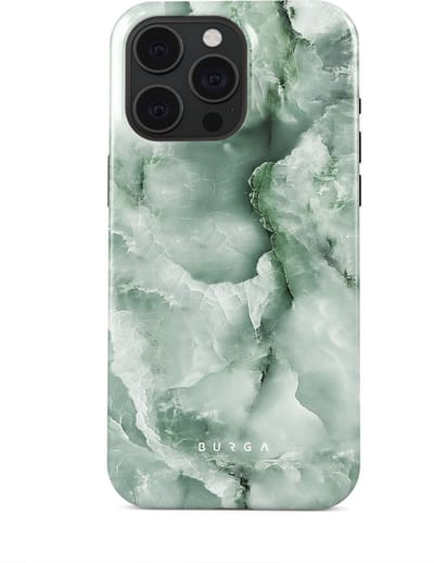 BURGA Telefoonhoesje voor iPhone 15 PRO MAX - Schokbestendige Hardcase Hoesje - Pistachio Cheesecake