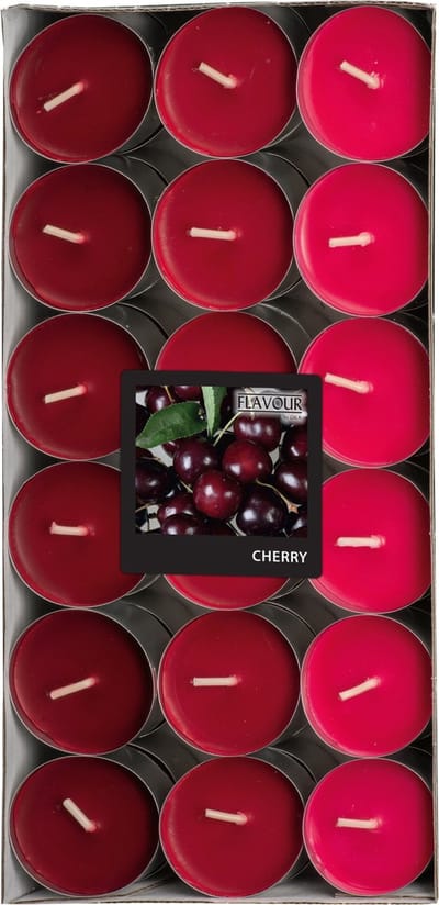 Conpax Geur theelichtjes/waxinelichtjes - Mega pack - 36x - Cherry aroma - 4,5 branduren