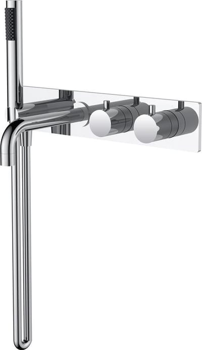Wiesbaden Style badthermostaat muur inbouw chroom