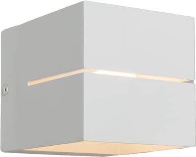 QAZQA Transfer 2 - Wandlamp - 1 Lichts - 9,7 cm - wit