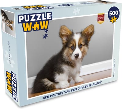 Puzzel Een portret van een gevlekte puppy - Legpuzzel - Puzzel 500 stukjes