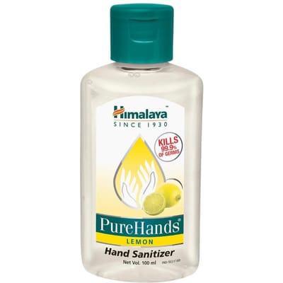 Himalaya Pure Hands Citroen Handdesinfectiemiddel 100ml Pak van 1 Zachte Hygiëne Gel met Frisse Geur Doodt Germen Zonder Water