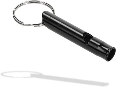elasto PROMOTION FOR LIFE Signaalfluitje 'Echo' van aluminium, robuuste fluitje met sleutelring, effectieve handfluitje voor outdoor, sport en hondentraining, compact scheidsrechterfluitje