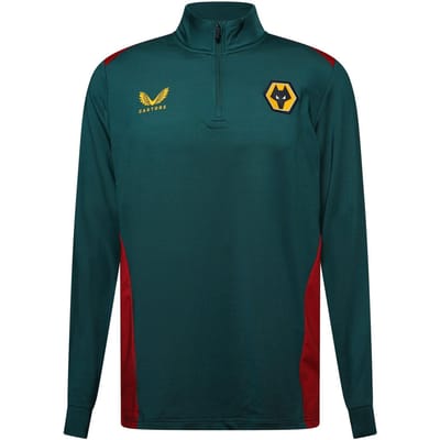 Castore Trainingsjack met kwartrits voor heren van Wolverhampton Wanderers FC (Rood)