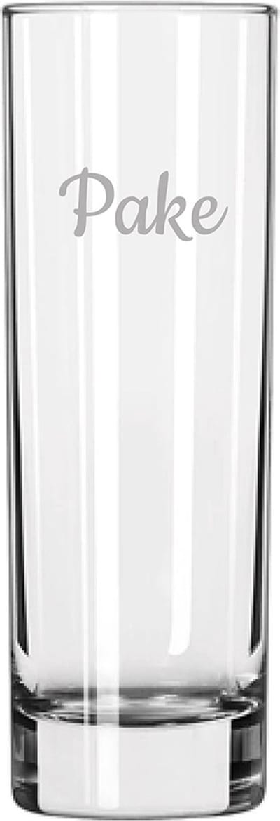 Gegraveerde longdrinkglas 22cl Pake