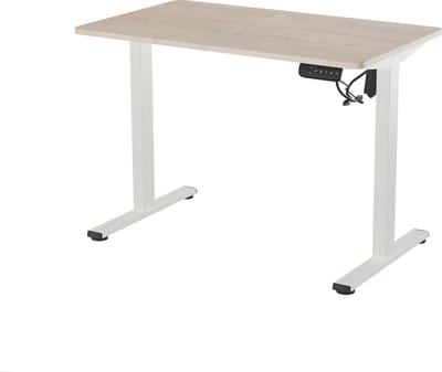 Vestland - Zit-Sta Bureau Elektrisch In Hoogte Verstelbaar - Geheugenfunctie - 100 x 60 CM - Eiken Wit