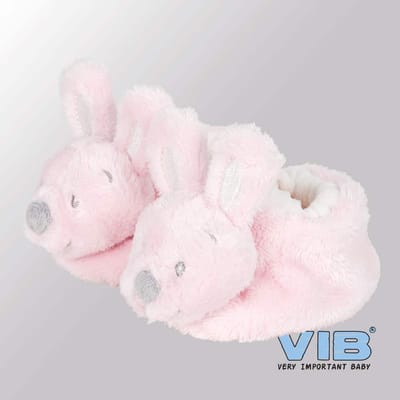VIB® - Pluche Konijnenslofjes (Roze) - Babykleertjes - Baby cadeau - zwangerschap aankondiging - geboorte cadeau