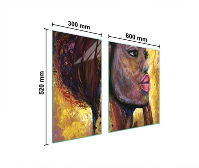 TMK ArtDeko - Beschermplaat - 90x52 cm - Vrouw - Gehard Glas