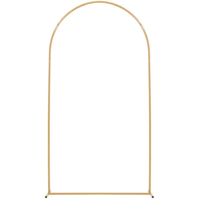 Support de Fond en Arc, 2,2 x 1,2 m, Structure Stable, Assemblage Facile, 1 Pièce Support de Fond en Arc Métallique Doré pour Mariage, Fête d'Anniversaire, Remise de Diplôme,