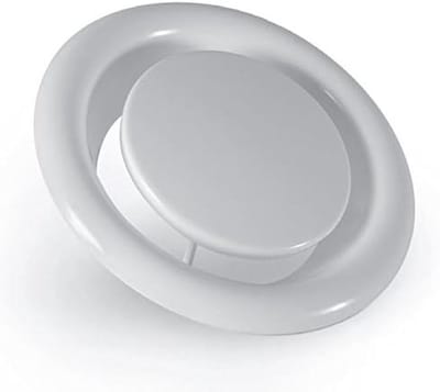Ventilatieklep - Afzuigklep - Luchtstroom Regelen - Soepele Bediening - 150mm - Wit
