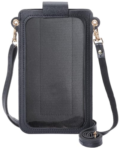 Dailygoody - Kleine crossbody tas - Lederen touchscreen tas - Rood - Mobiele telefoon portemonnee - Ideaal voor reizen en winkelen