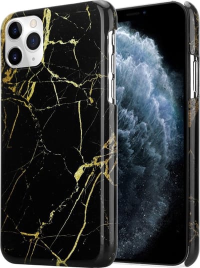 ShieldCase Marmeren patroon geschikt voor Apple iPhone 11 Pro hoesje - zwart- Hardcase hoesje marmer look - Zwart kleurig telefoonhoesje marmeren uitstraling - Book Case - Backcover beschermhoesje met patroon