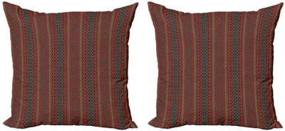 ABAKUHAUS Kussenhoes 2x40x40 – Dubbelzijdig bedrukt, Multicolor, Rits