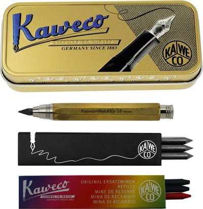 Kaweco Cadeauset SKETCH vulpotlood Copper met vullingen G K in blikje