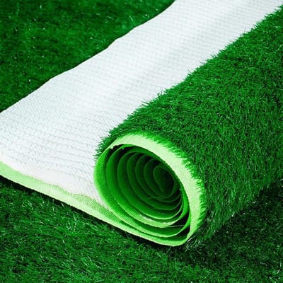Kunstgras Mat - Balkon Tapijt - Decoratief Gebruik - Waterdoorlatend Bodem - 1x5 Meter - Donkergroen
