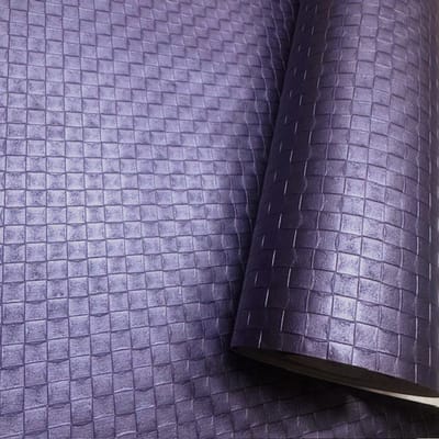 Paars Vliesbehang Metallic Ruit – Trendy Design – Rasch 874057