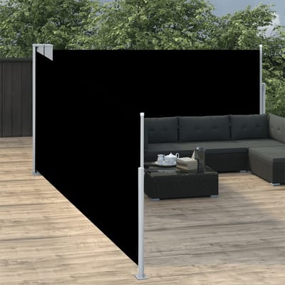 vidaXL - Windscherm - uittrekbaar - 100x1000 - cm - zwart