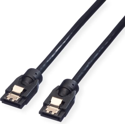 ROLINE Interne SATA 6.0 Gbit/s HDD-kabel met klikvergrendeling, 0,5 m