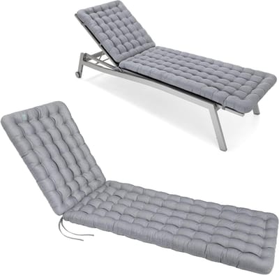 Luxe ligkussen - Ligstoelkussen Tuinkussen - Buiten Ontspannen - Orthopedisch Comfort - 200 x 60 cm - Antraciet