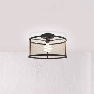 EGLO Plafondlamp Dellow, Ø 45 cm, zwart/messingkleurig, staal