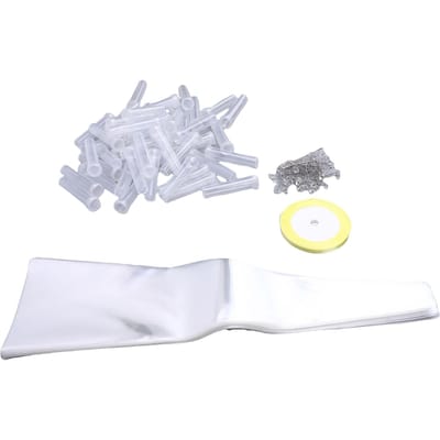 50 STUKS Enkele Rooshoes met 50 Bloemenwaterbuisjes Plastic Doorzichtig Enkele Bloem Verpakkingstas Voor Moederdag white