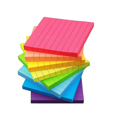 EXCITAT Post it - Post it Notes - Vierkante stickers - Gelinieerde indexkaarten - 7,6 x 7,6 cm - Geschikt voor kantoor, school, presentaties en lezingen - 360 stuks