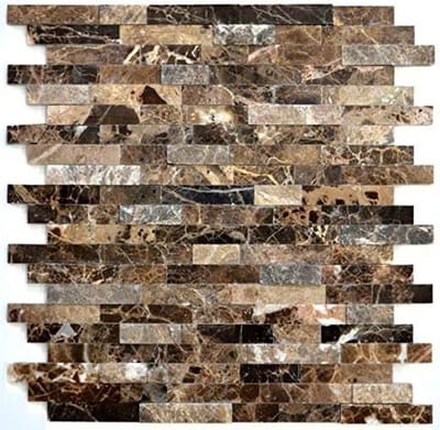 Mozaïektegels Zelfklevend - Marmer Tegels - Wand Decoratie - Natuursteen Emperador - 305x305 mm - Donkerbruin