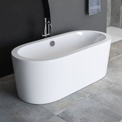 Steinkamp Life freestanding bathtub 180 x 80 cm with MT5 drain and overflow set STB38001