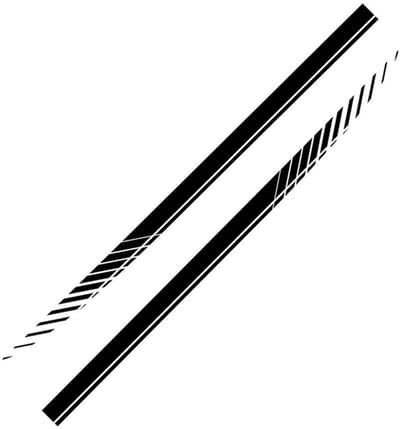 Dailygoods- Racestrepen Zelfklevend - Zijdrempelstrips - Vinyl Sticker - Racing Decor - 2 Stuks - Afmetingen 190 x 9 cm - Zijstrips