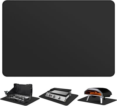 Ondergrill Mat - BBQ Tafelbeschermer - Tafel Beschermen - Hittebestendig Glasvezel - 41 x 61 cm - Zwart