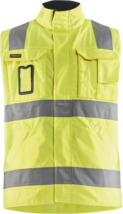 Blaklader Werkvest. Ongevoerd High Vis 8505-1804 - High Vis Geel/Marineblauw - S