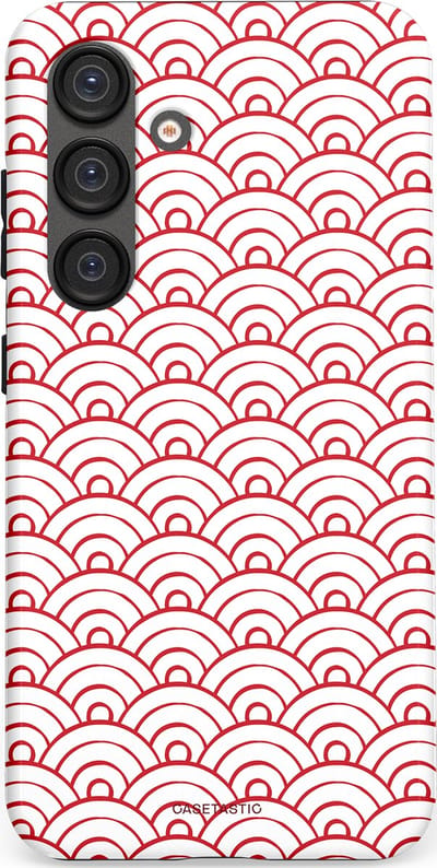 Casetastic Hoesje Geschikt voor Samsung S25 - Stijlvolle Beschermende Duo-layer Case - Golfjes