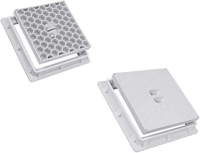 Schachtafdekking - Inspectieluik Vloer - Waterafvoer Afdekken - Beloopbaar A15 - 40x40cm - Grijs