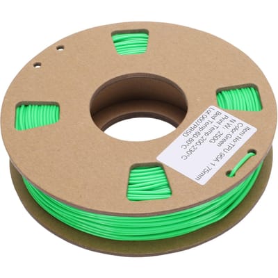 Filament d'imprimante 3D 250g 1.75mm 95A TPU Flexible Haute Élasticité Remplacement Filament d'imprimante Précision 0.02mm vert