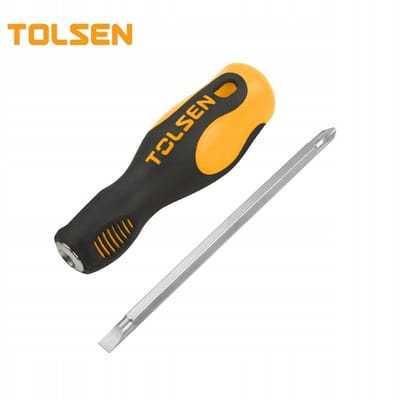 Tolsen 2-in-1 Schroevendraaier met Verwisselbare Bits