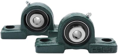 Dailygoods- Pillow Block Lager UCP204 - 2 Stuks - Binnen Diameter 20mm - Buiten Diameter 47mm - Stevig Staal - Zelfuitlijnend