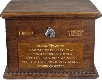 Persoonlijke urn voor Australian Stock Horse - grote urn voor paardenas.