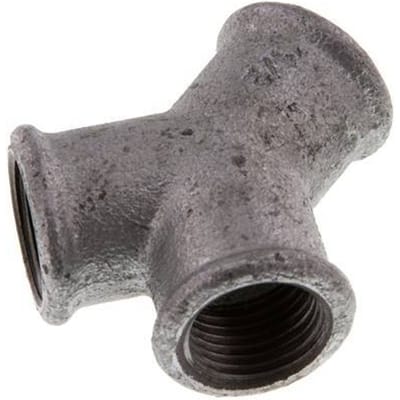 Rp 1/2'' Verzinkt Gietijzeren Y-stuk 25 Bar