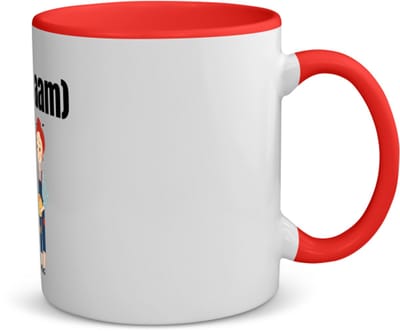 Akyol - kunstenares die schildert met eigen naam koffiemok - theemok - rood - Kunst - kunstenaars/kunstenaressen - iemand die houdt van kunst of kunst maken - verjaardag - cadeau - kado - 350 ML inhoud