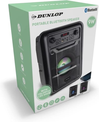 Draagbare Bluetooth Speaker - Draadloze Muziekbox - Feestelijke Muziekavond - TWS Koppeling Mogelijk - 24.5 x 18 x 33 cm