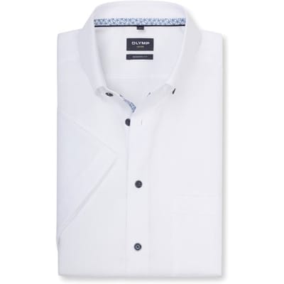 OLYMP Luxor Overhemd, Modern Fit, Button-down, Wit