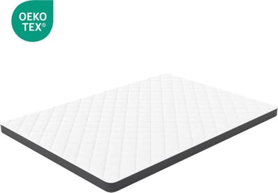 Comfortabel matras H3, gemiddelde stevigheid, Oeko-TEX-gecertificeerd, 7 cm hoog, afmetingen 160 cm × 200 cm, gemaakt in China, zeven zones met reliëfschuim, biedt effectieve ondersteuning voor de taille.
