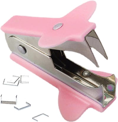 Nietmachine Verwijderaar - Ontnieter Gereedschap - Snel Nietjes Verwijderen - Antislip Handvat - 7.4 x 5.8 x 3.7 cm - Roze
