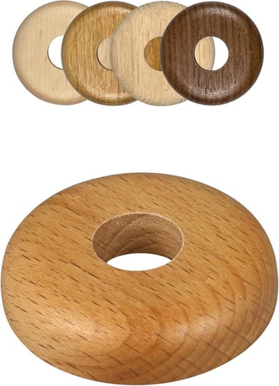 Set van 2 Houten Afdekkingen voor Radiatorpijpen 15-22 mm Beuken