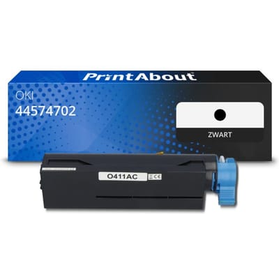 PrintAbout huismerk Toner 44574702 Zwart Geschikt voor OKI